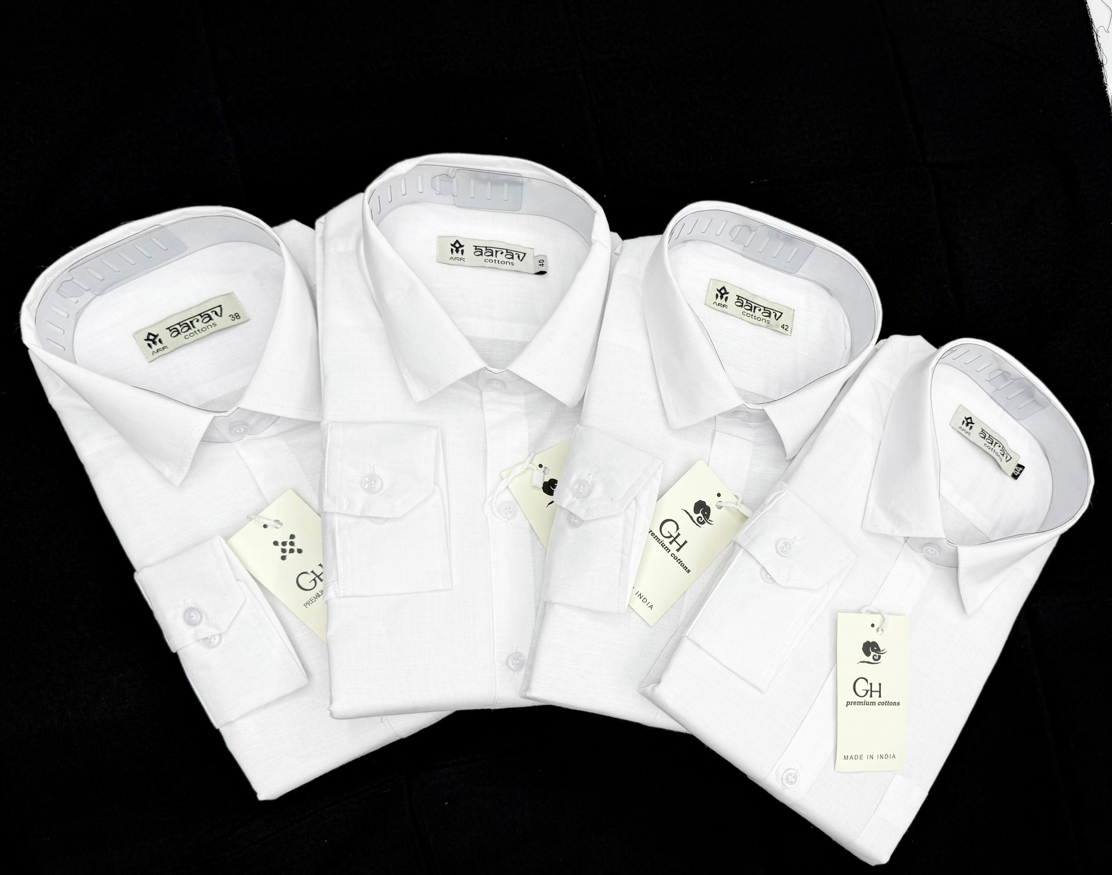 Premium Men’s Pure Cotton White Shirt