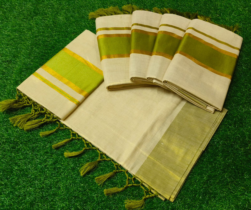 Kerala Tissue with Kara Sarees