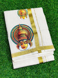 Mens Dhoti with Kathakali face print