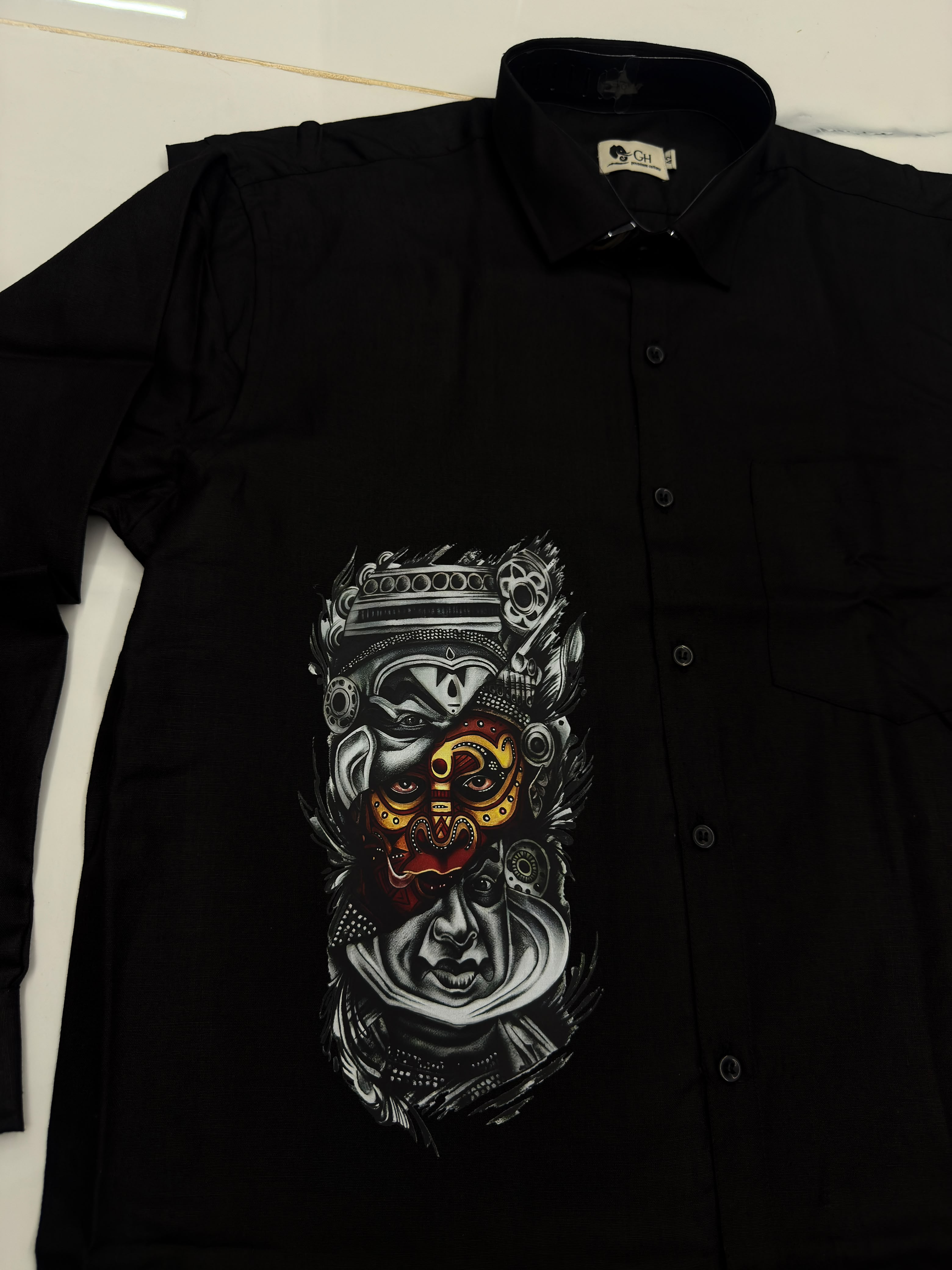 Theyyam Chronicles – Premium Black Graphic Shirt