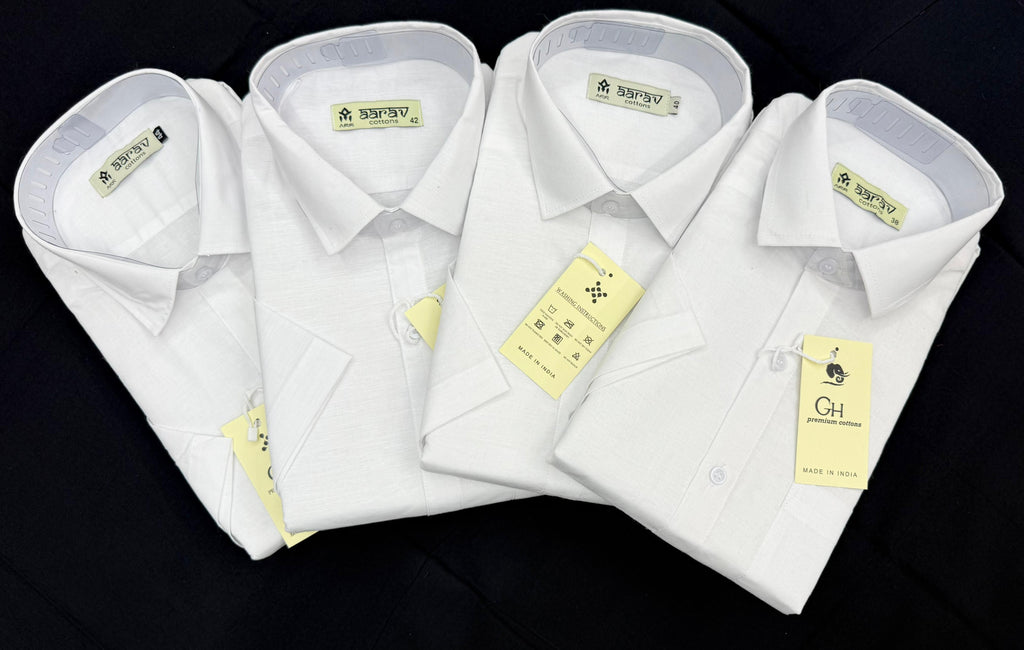 Premium Men’s Pure Cotton White Shirt