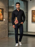 Classic Kathakali – Men's Cultural Print Button-Down mens shirt