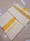 Kerala Plain Premium Kasavu saree