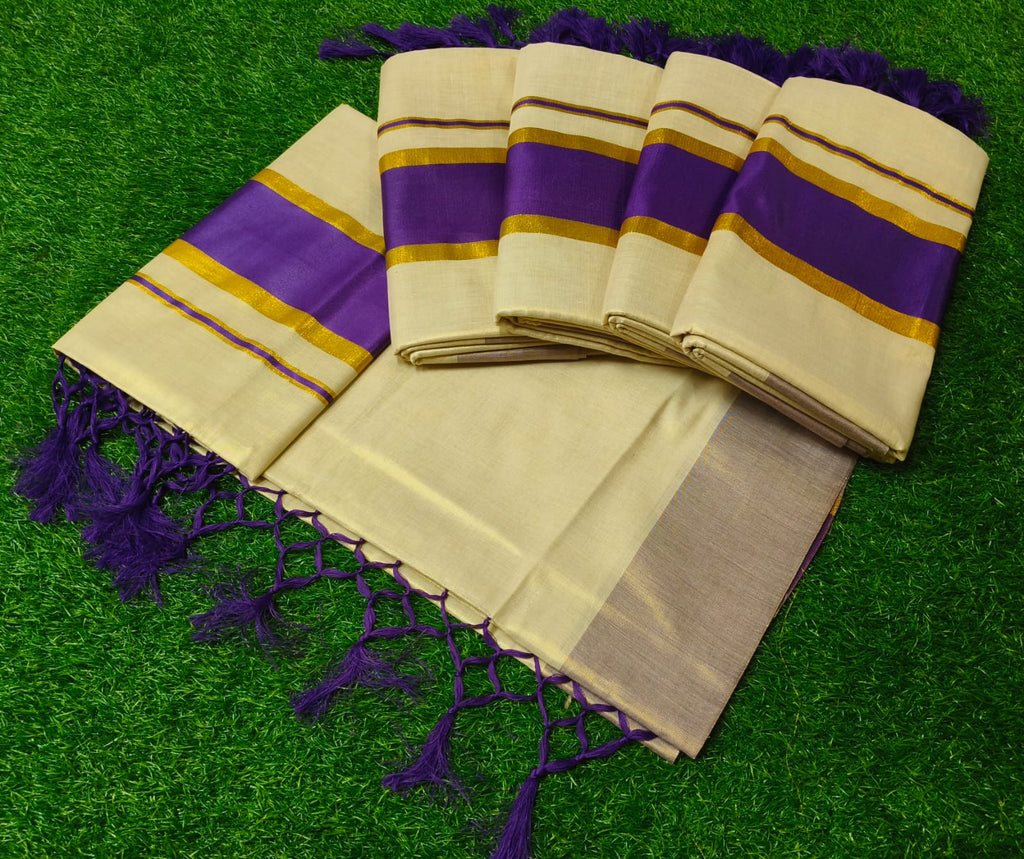 Kerala Tissue with Kara Sarees