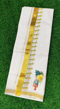 Mens Dhoti with krishnan and Kannikonam