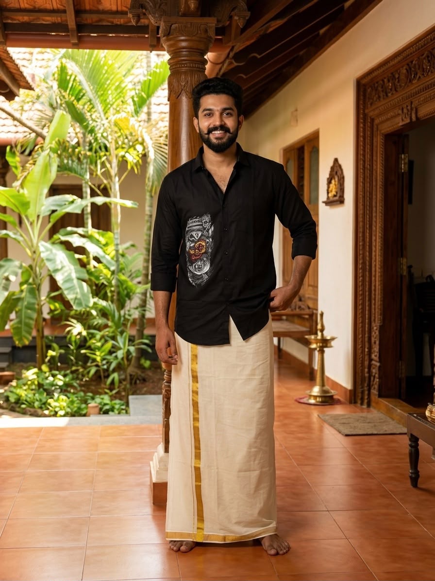 Theyyam Chronicles – Premium Black Graphic Shirt