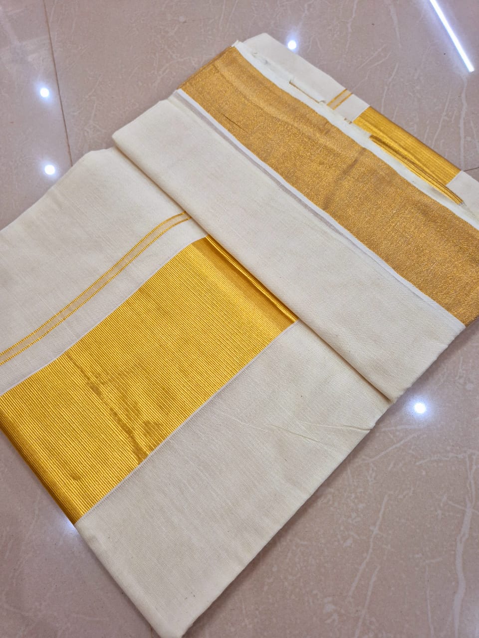 Kerala Plain Premium Kasavu saree