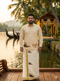 Onam Chronicles – Vallam Kali & Pulikali Printed mens Shirt