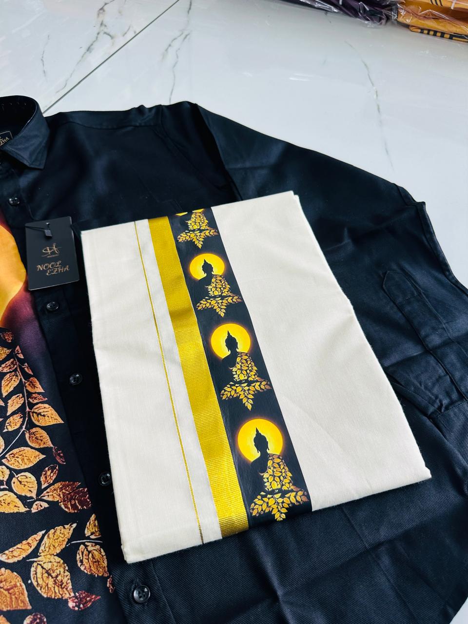 Mens Shirt with Buddha print