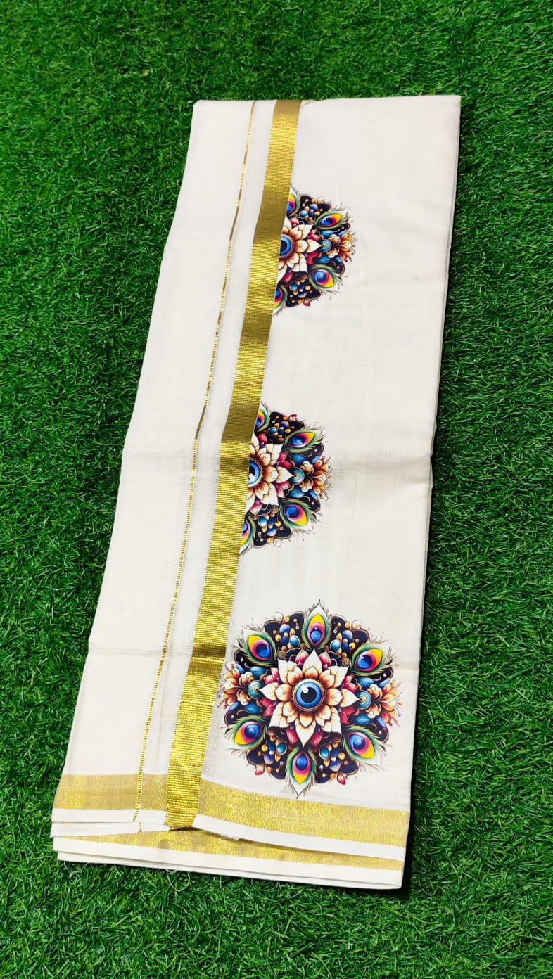 Mens Dhoti with flower print