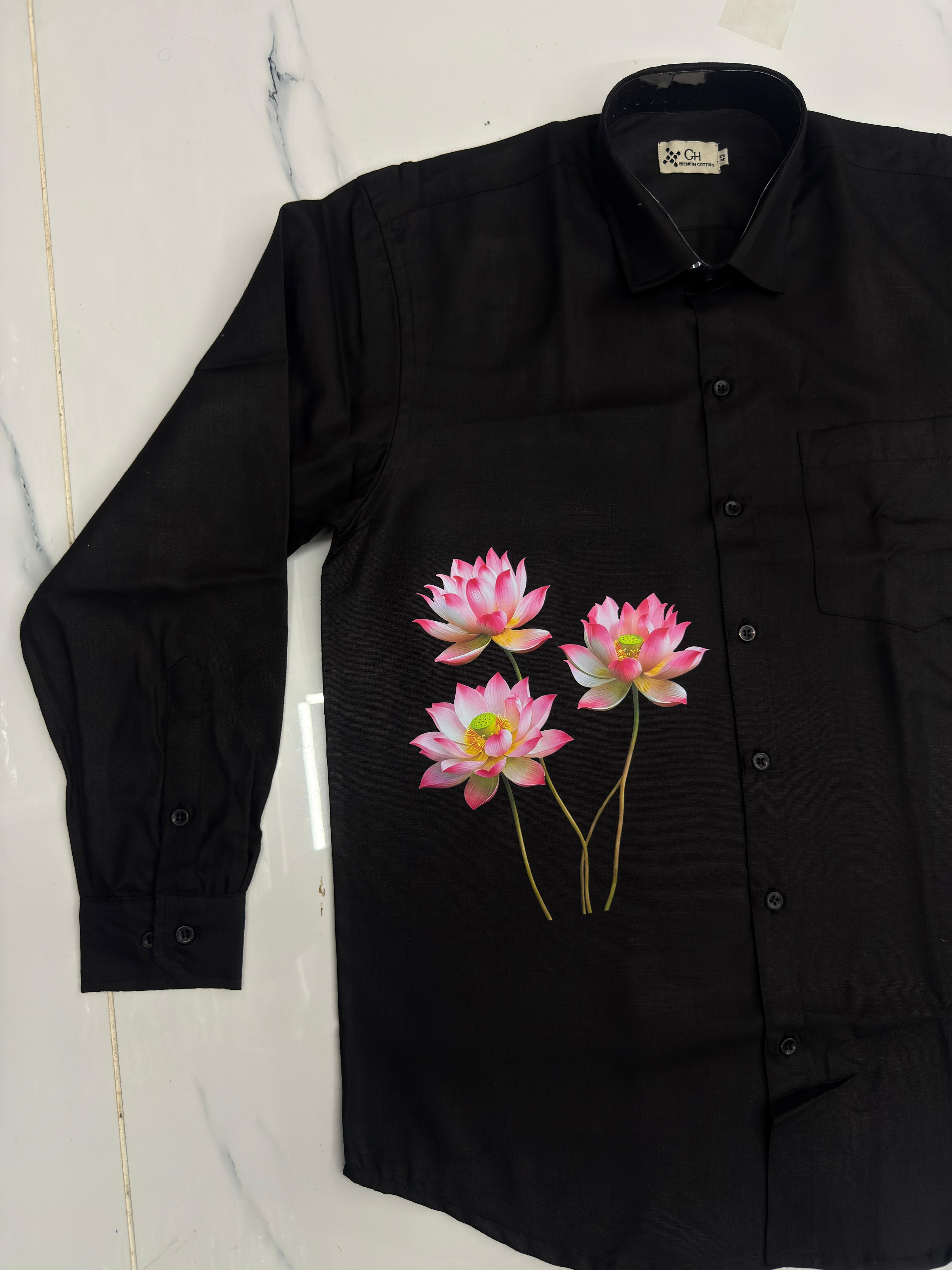 Men's shirt with flower print