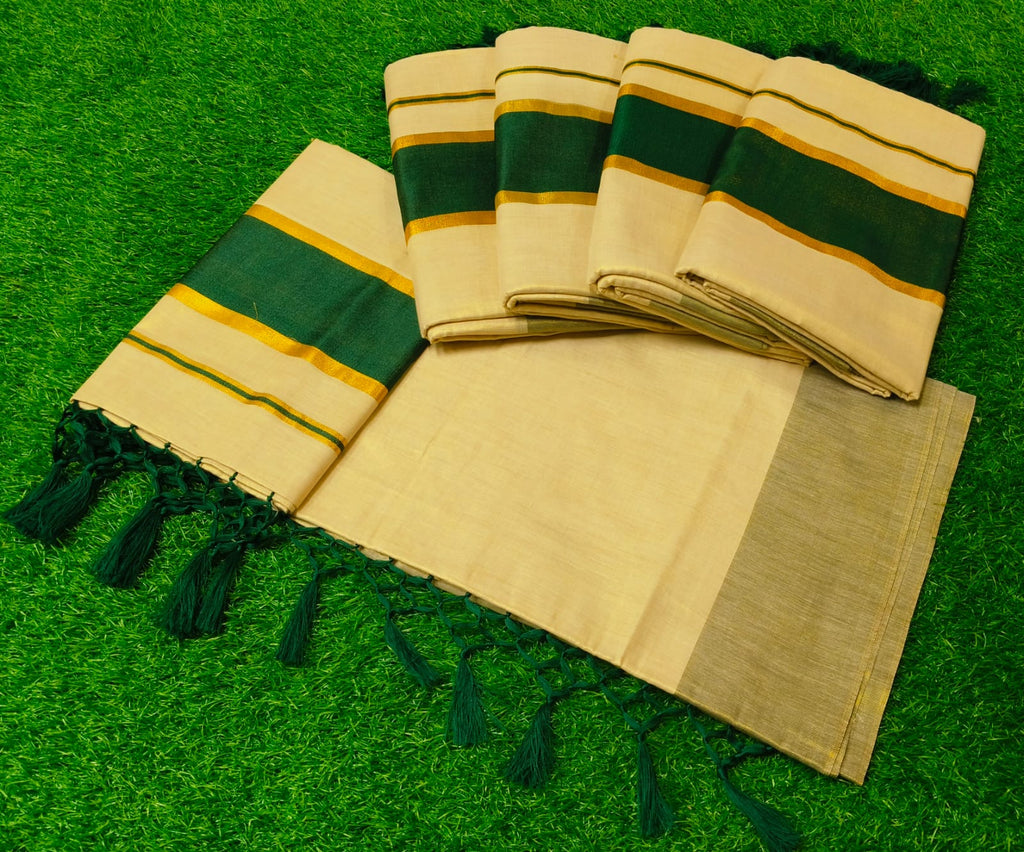 Kerala Tissue with Kara Sarees
