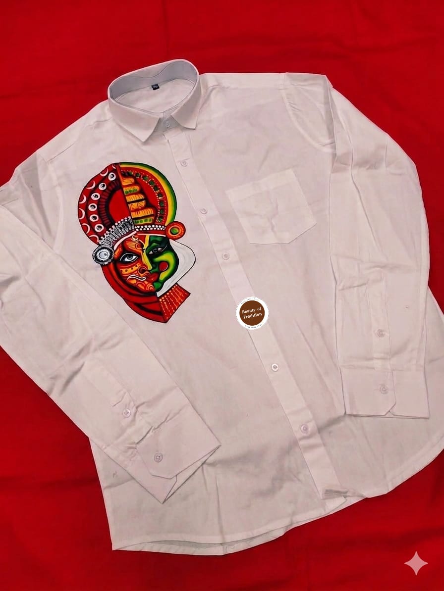 Mens shirt with theyyam and kathakali