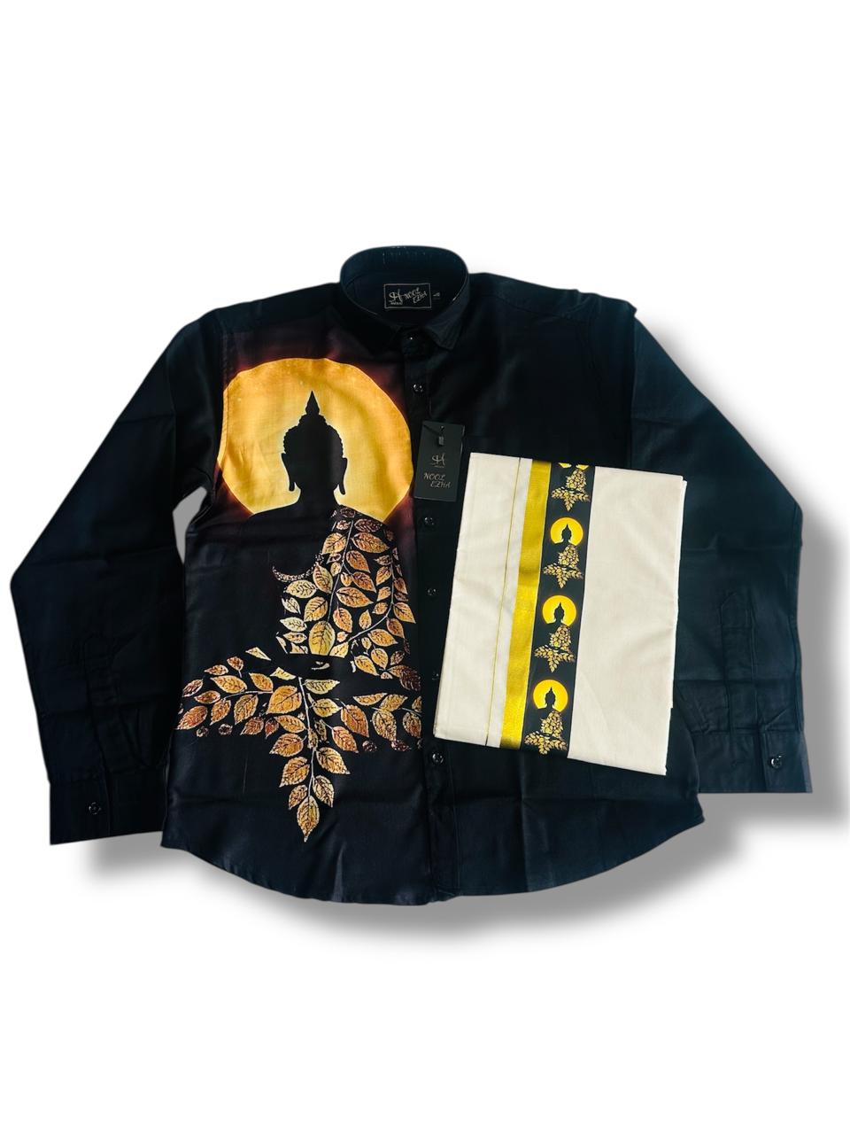 Mens Shirt with Buddha print
