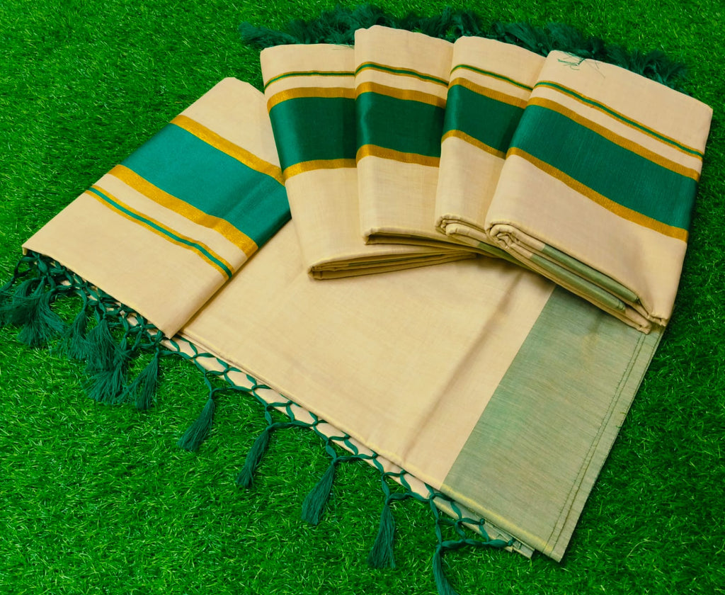 Kerala Tissue with Kara Sarees